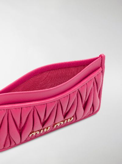 miu miu card holder pink