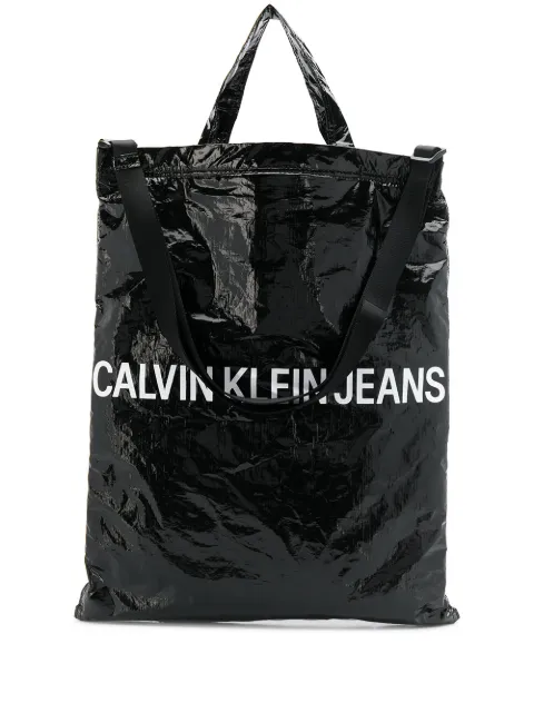 calvin klein logo tote