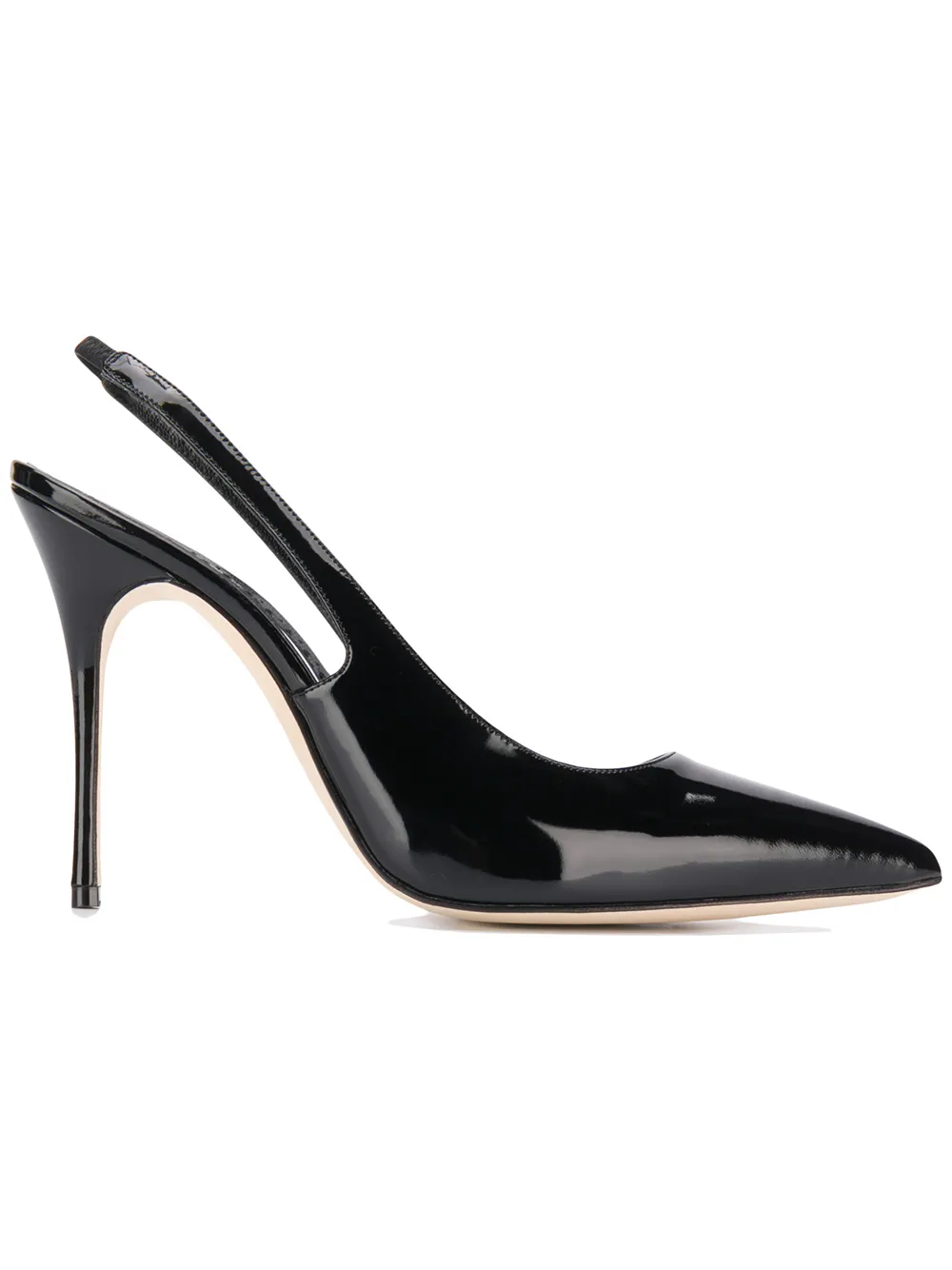 manolo blahnik black slingback