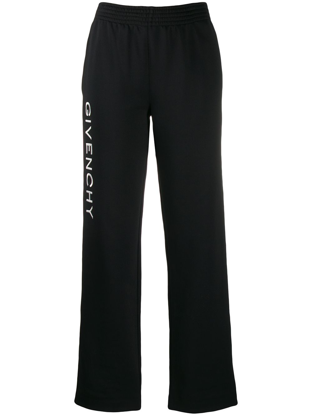 

Givenchy pantalones de tiro alto con logo - Negro