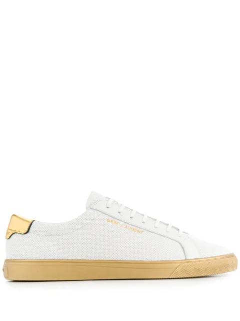 saint laurent andy perforated leather sneakers