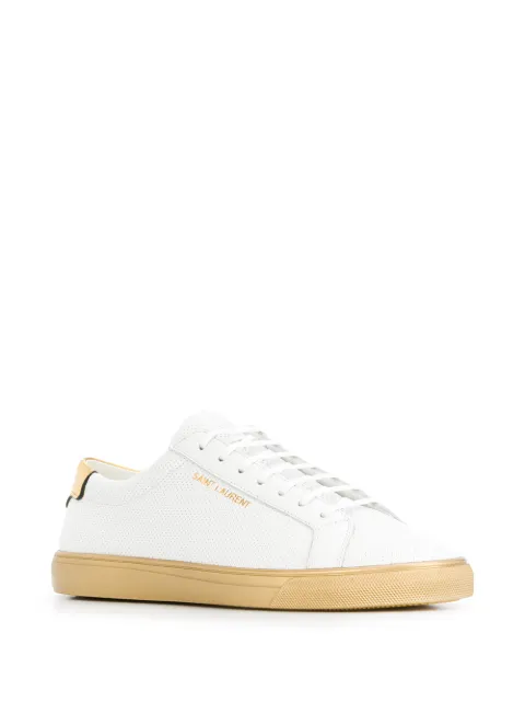 saint laurent andy perforated leather sneakers