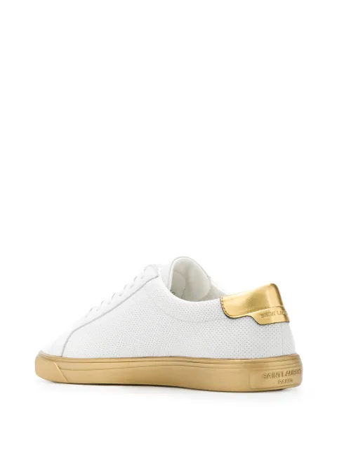 saint laurent andy perforated leather sneakers