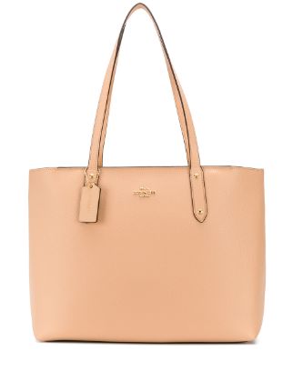 coach leather central tote bag