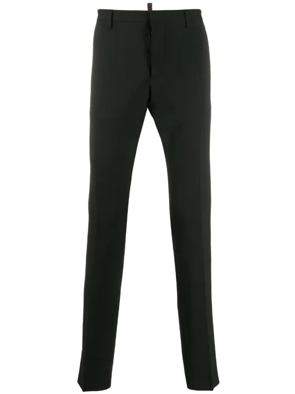 skinny fit black trousers