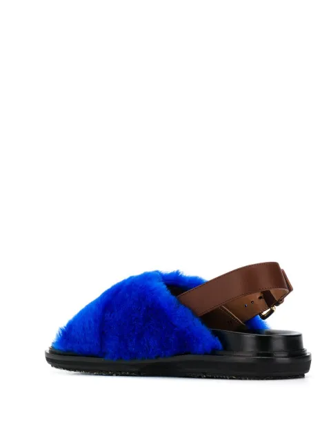 marni shearling sandals