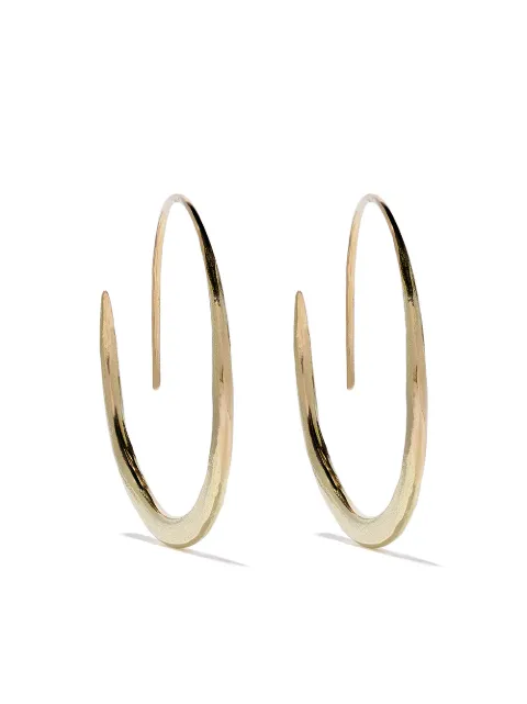 Wouters & Hendrix Gold 18kt gold hammered hoop earrings