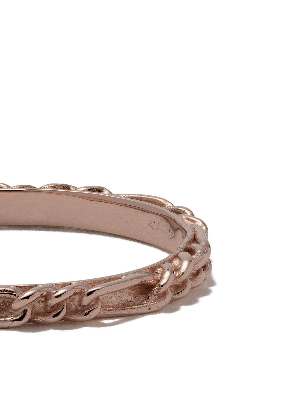 Shop Wouters & Hendrix Gold 18kt Rose Gold Figaro Chain Ring In Pink Gold