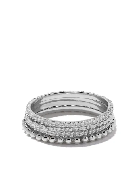 Wouters & Hendrix Gold 18kt gold four rings set