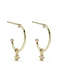 Wouters & Hendrix Gold 18kt gold diamond hoop earrings