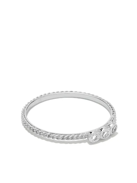 Wouters & Hendrix Gold 18kt white gold Chain Diamond ring