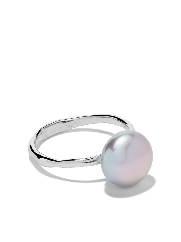 white gold pearl ring