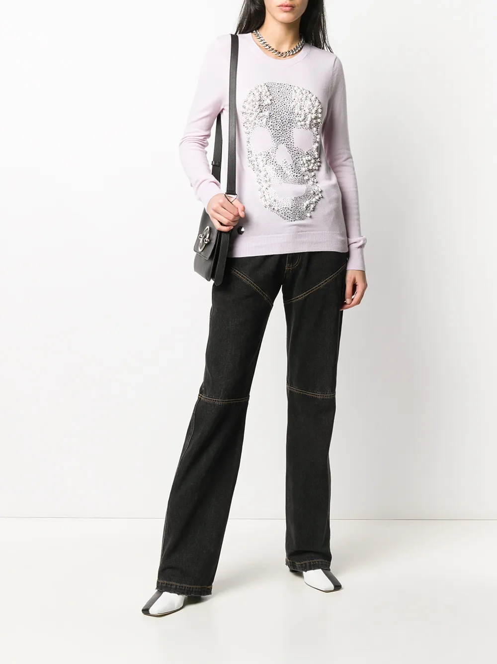  Philipp Plein Pull à Ornements - Rose 