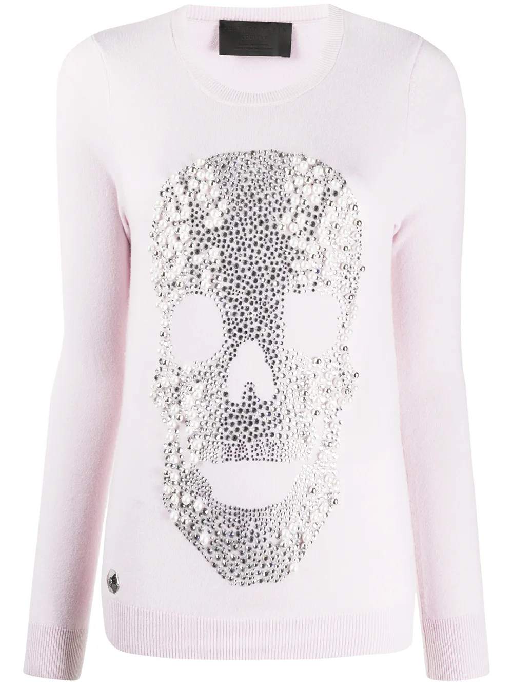 Philipp Plein Pullover mit Totenkopf - Rosa