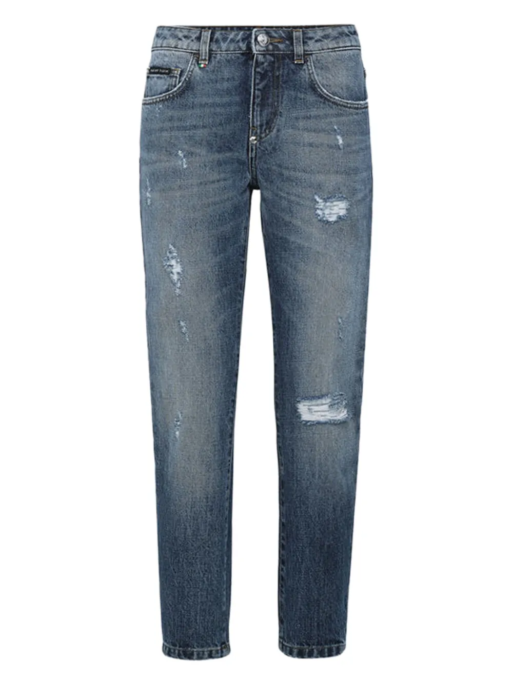 Philipp Plein Jeans im Distressed-Look - Blau
