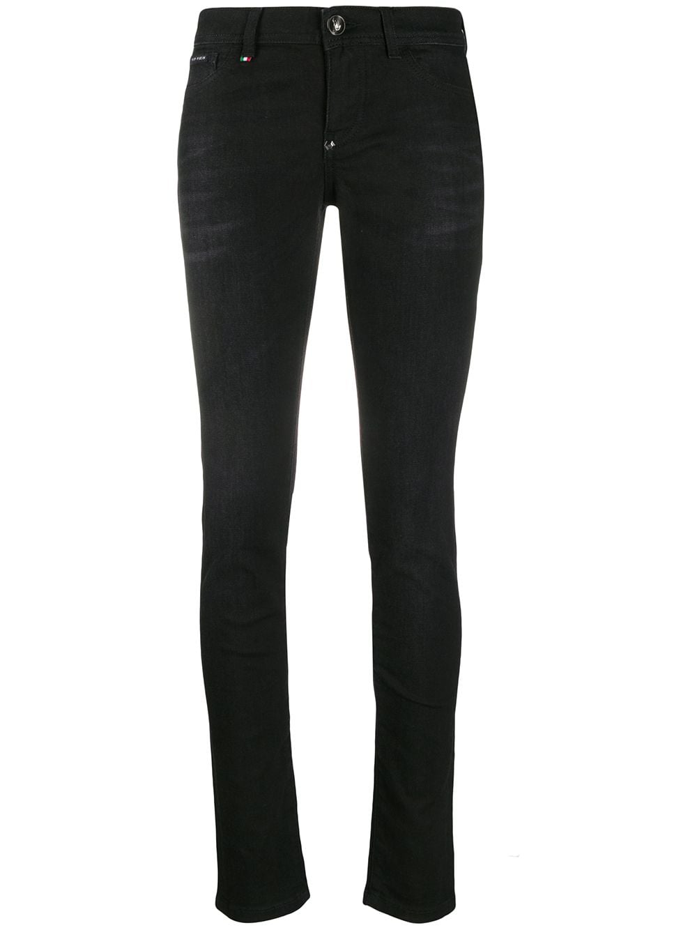 Shop Philipp Plein Statement Jeggings In Black