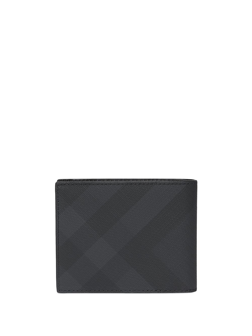 New Burberry International Bifold Black Leather Wallet 