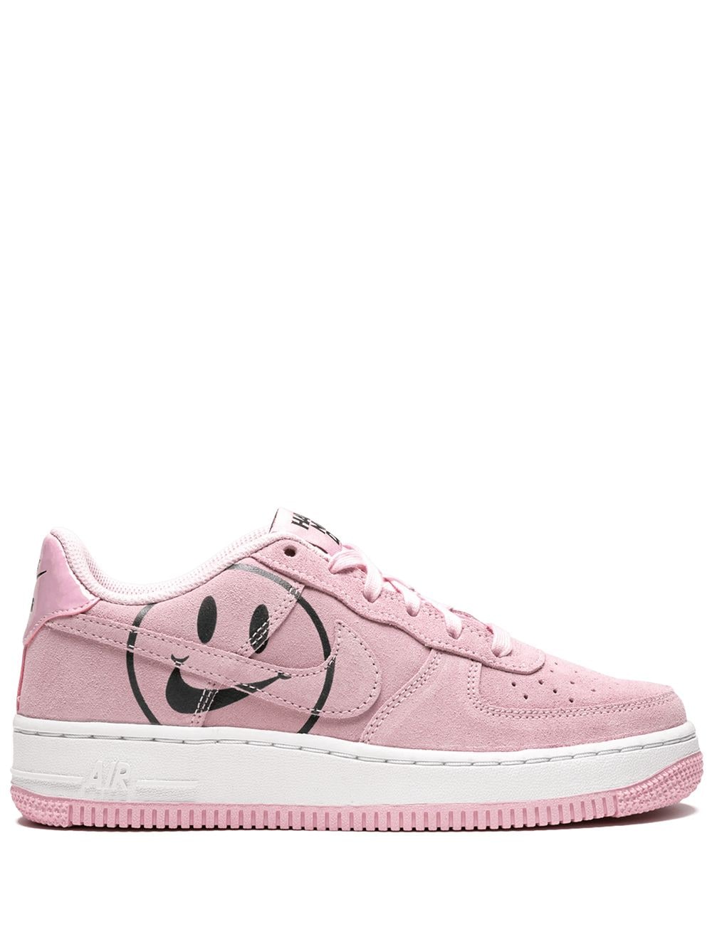 Pink air forces store with smiley face