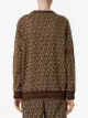Burberry Monogram Stripe Print Cotton Oversized Sweatshirt