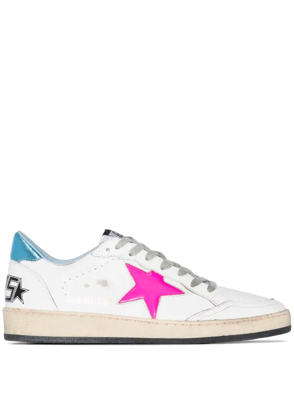hot pink golden goose sneakers
