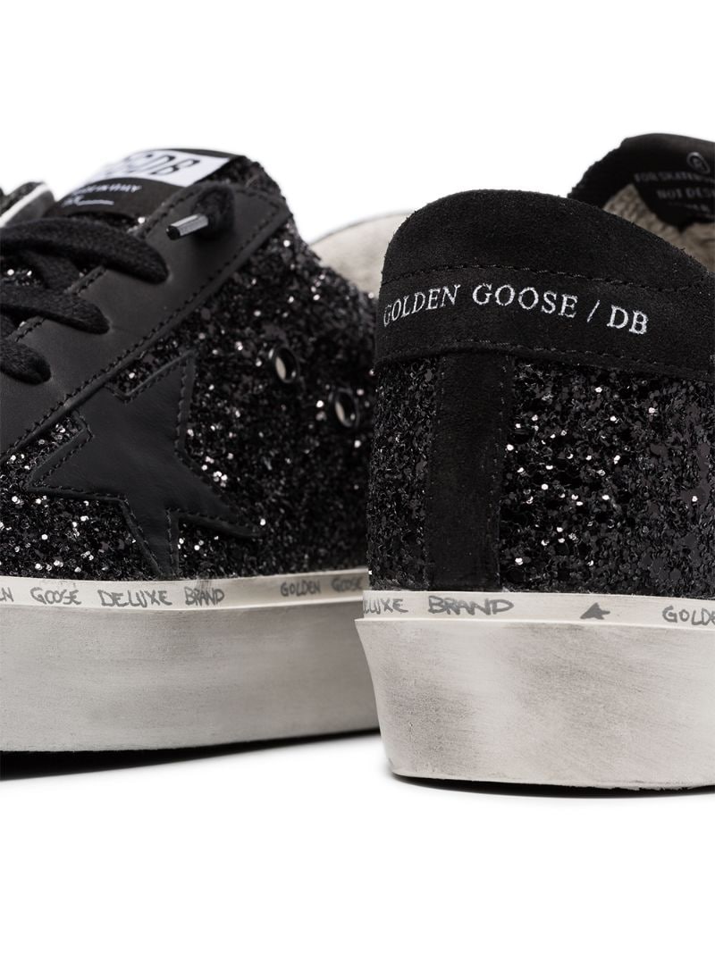 Shop Golden Goose Hi Star Glitter Low-top Sneakers In Black