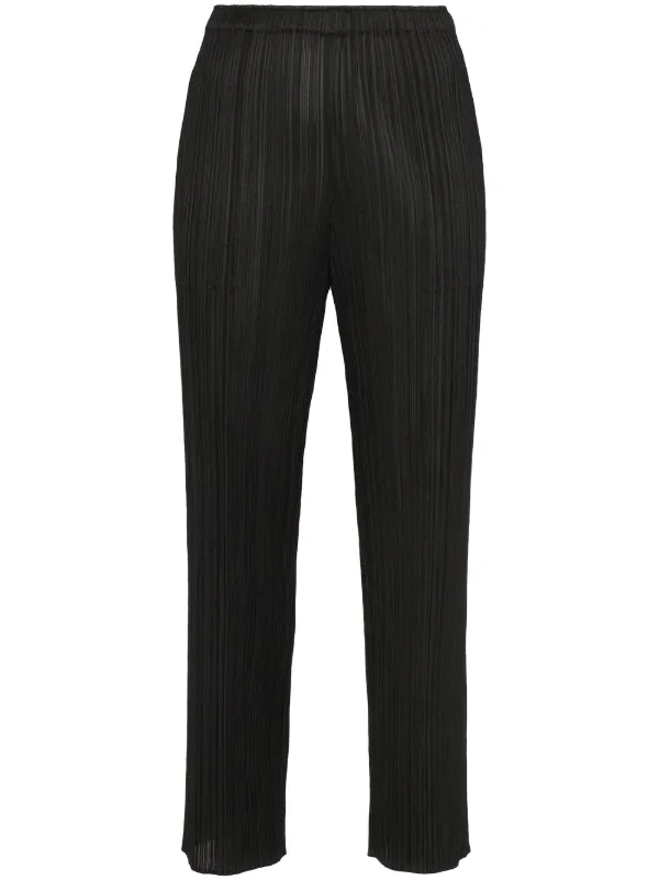 black slim high waisted trousers