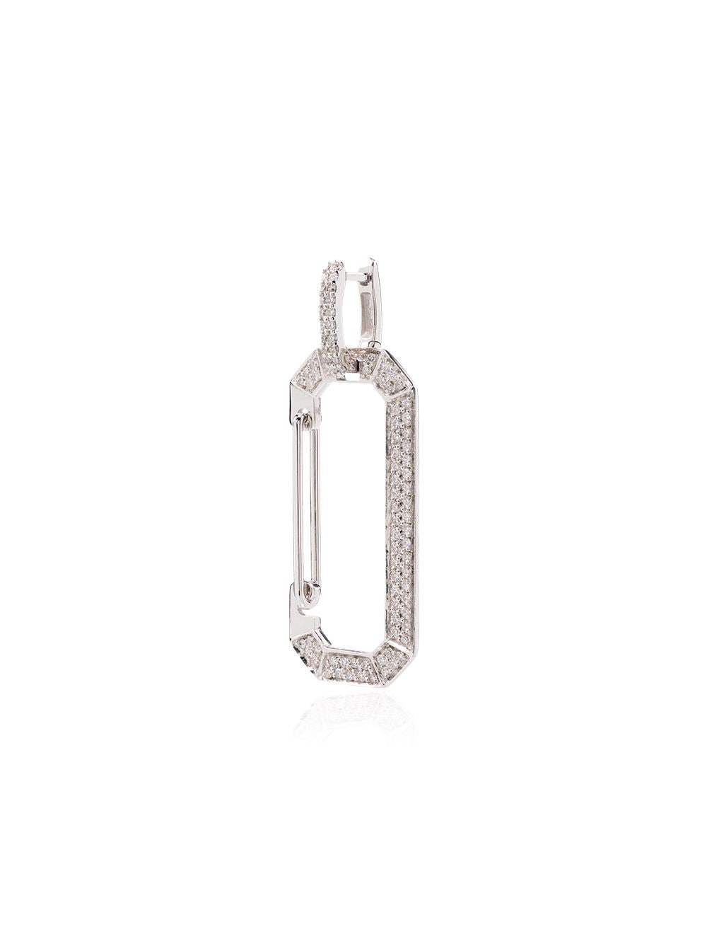 Shop Eéra 18kt White Gold Chiara Diamond Drop Earring In Metallic