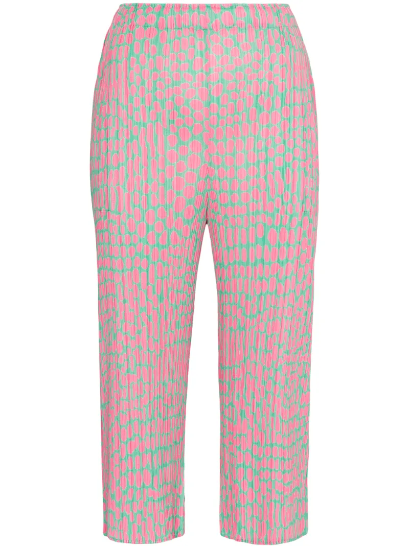 Pleats Please Issey Miyake Tops PLEATS PLEASE BY ISSEY MIYAKE CROPPED-HOSE MIT PRINT - ROSA