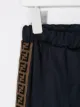 Fendi Kids بنطال رياضي بشريط مزين بشعار