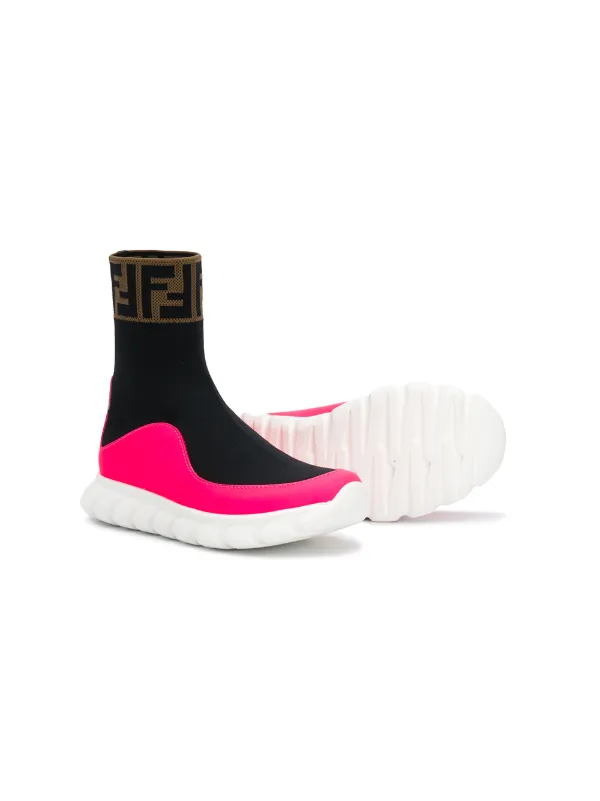 pink fendi sock sneakers