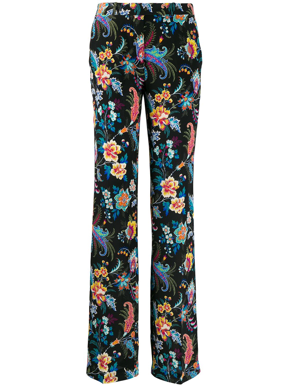 фото Etro брюки палаццо с цветочным принтом