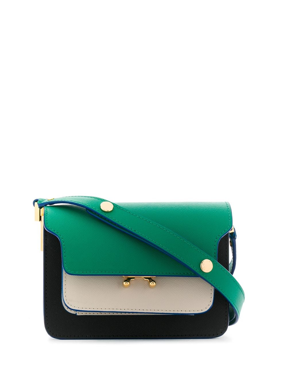 

Marni bolsa crossbody con diseño de acordeón - Verde