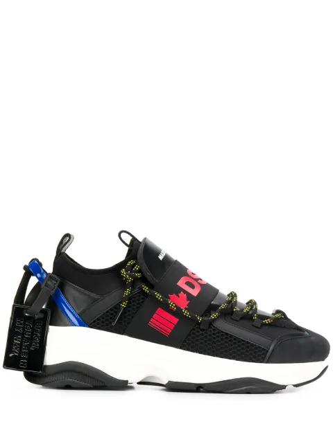 Click to view more detailed imagery on our partner's website Dsquared2 Men's Logo-Banded Runner Sneakers In Black
