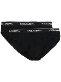 ＜Farfetch＞ Dolce & Gabbana ロゴ ブリーフ セット - ブラック画像
