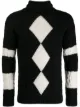 Image 1 of Saint Laurent roll neck argyle jumper