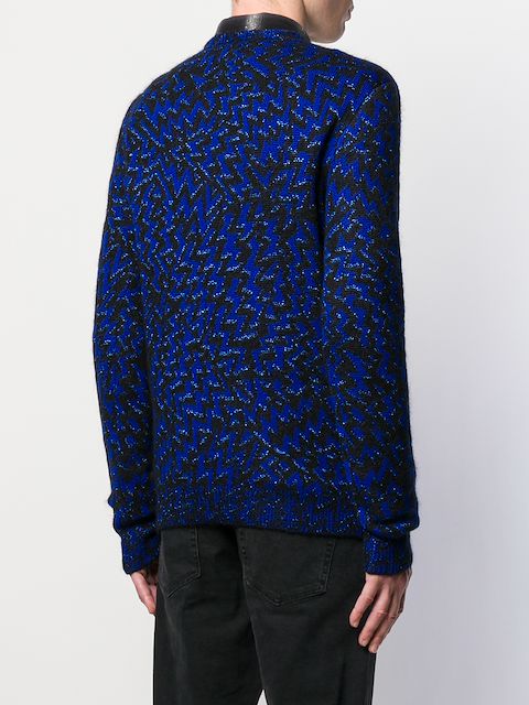 Saint Laurent Chevron Pattern Knitted Jumper Ss20 | Farfetch.com