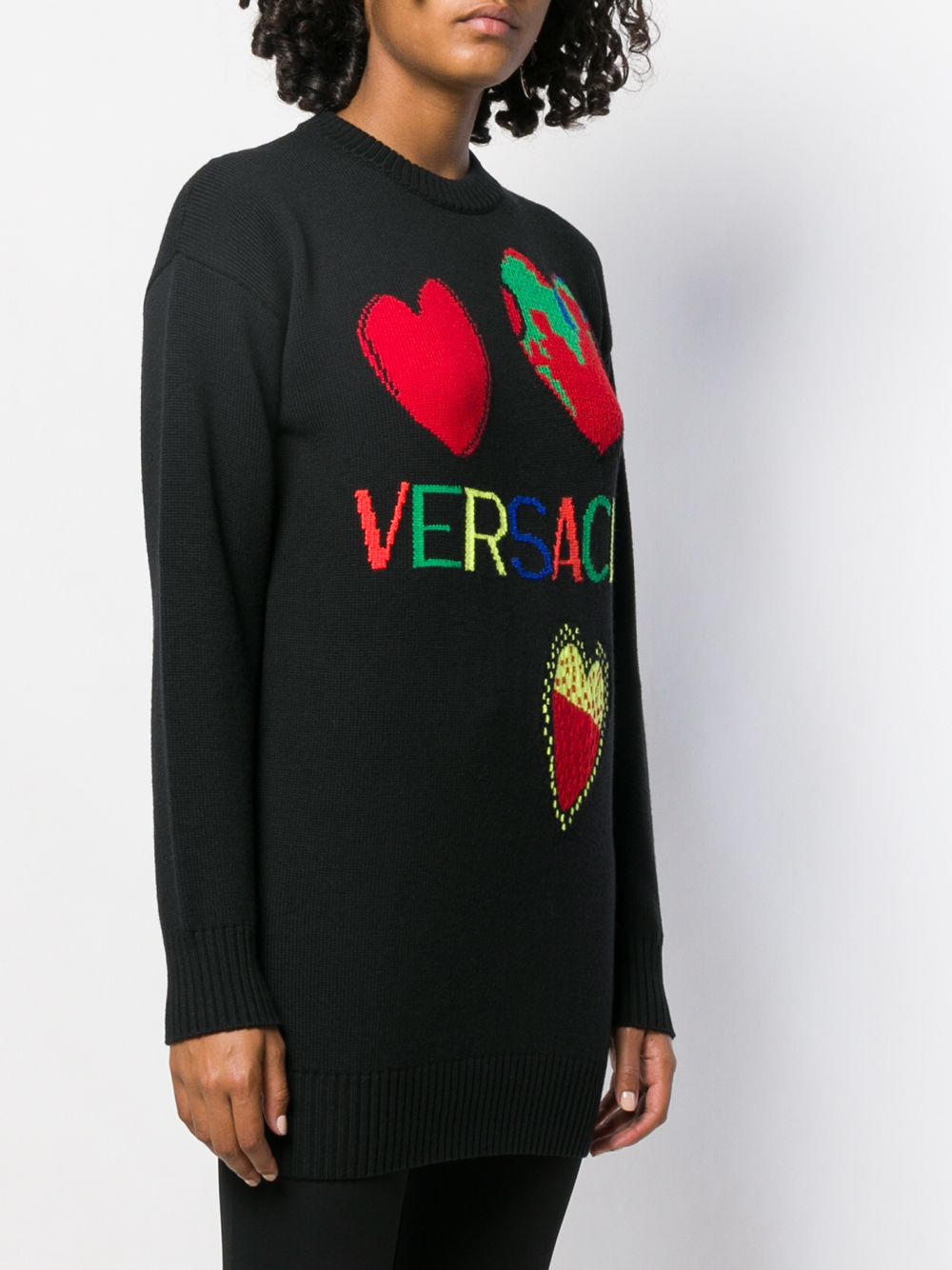 фото Versace свитер жаккардовой вязки с логотипом