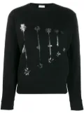 Saint Laurent palm tree print sweatshirt - Black