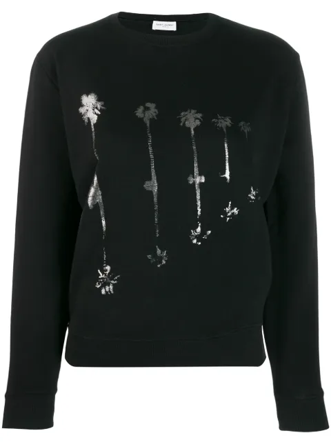 Saint Laurent palm tree print sweatshirt