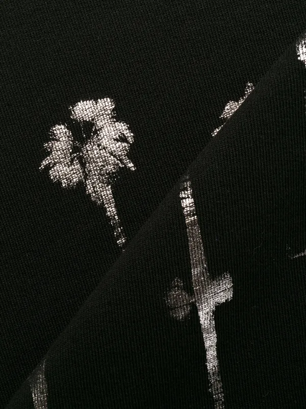Saint Laurent Palm Tree Print Sweatshirt | Black | FARFETCH