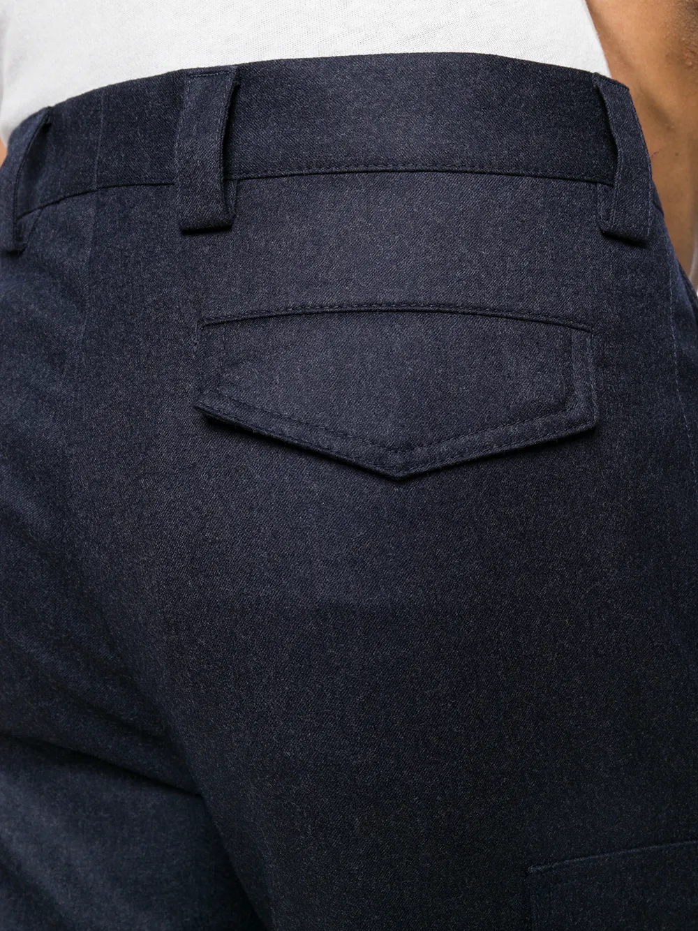 Brunello Cucinelli Pantalon met toelopende pijpen Blauw