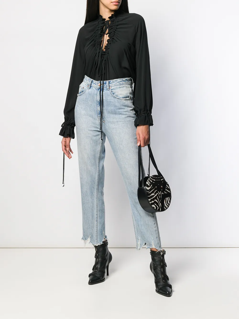  Dsquared2 Ruffle Blouse - Black 