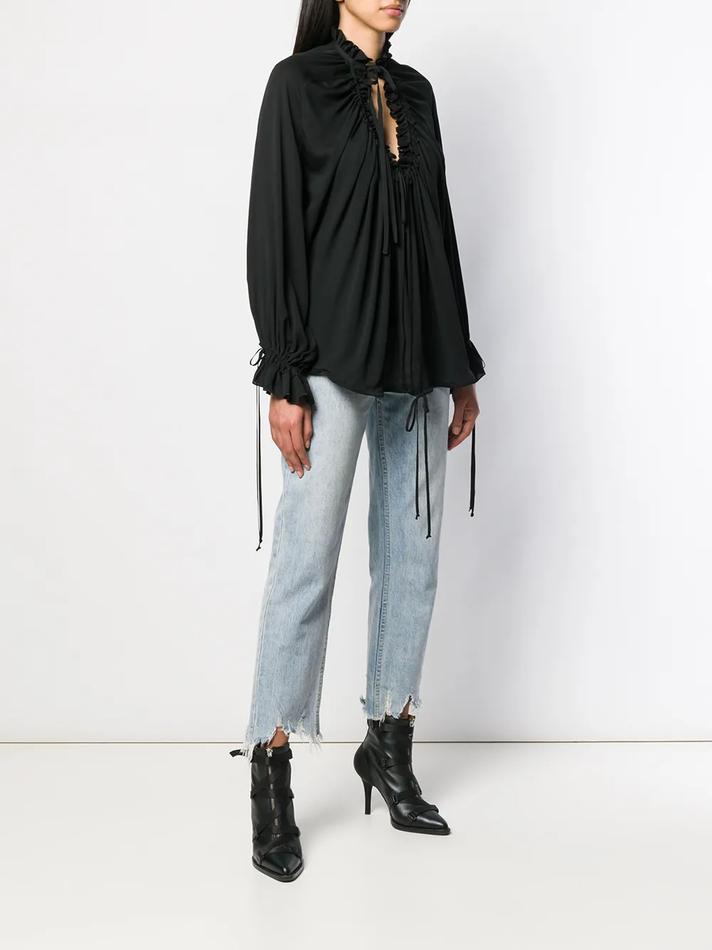  Dsquared2 Ruffle Blouse - Black 