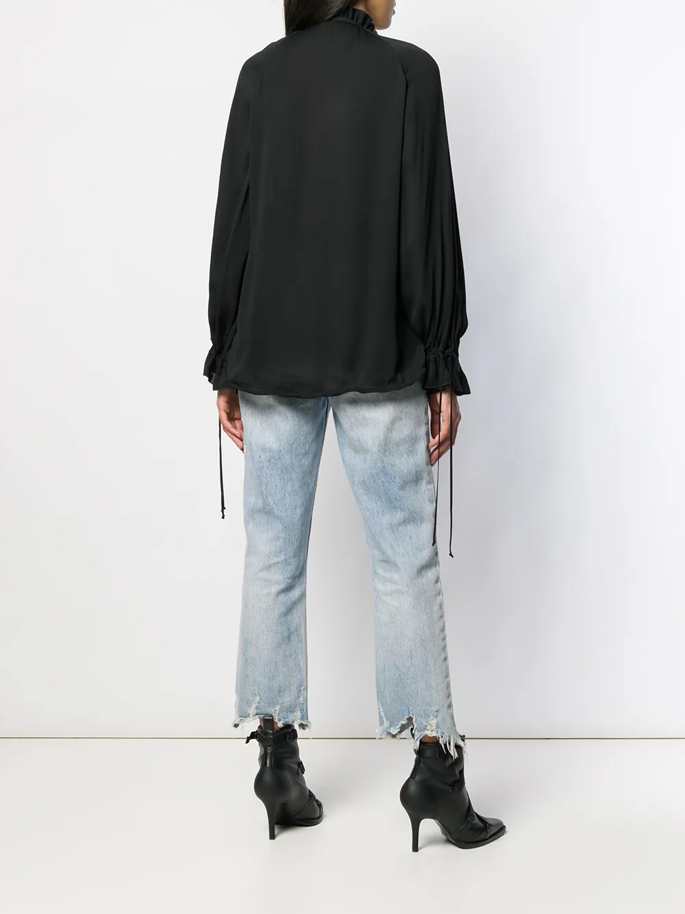 DSQUARED2 Blouse met ruche Zwart
