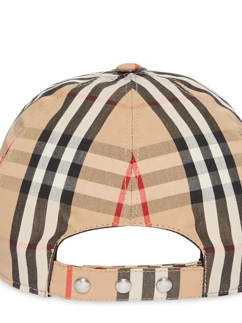 Burberry Icon Stripe Logo-Embroidered Cotton Baseball Cap In Neutrals