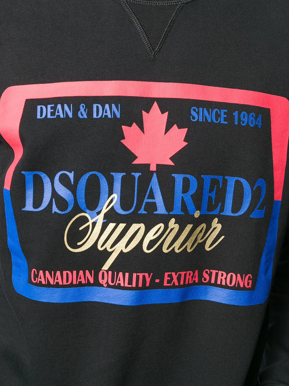 DSQUARED2 Sweater met grafisch logo Zwart