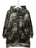 Andorine velvet hooded dress - Gold