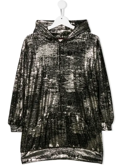Andorine velvet hooded dress