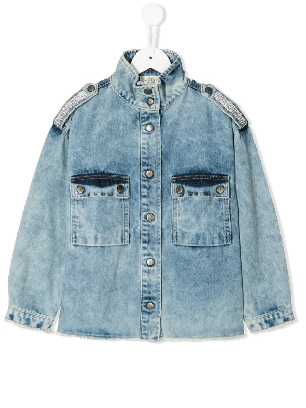 embellished denim shirt