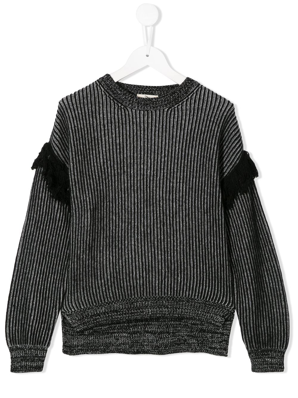 Image 1 of Andorine fringe ribbed knit jumper